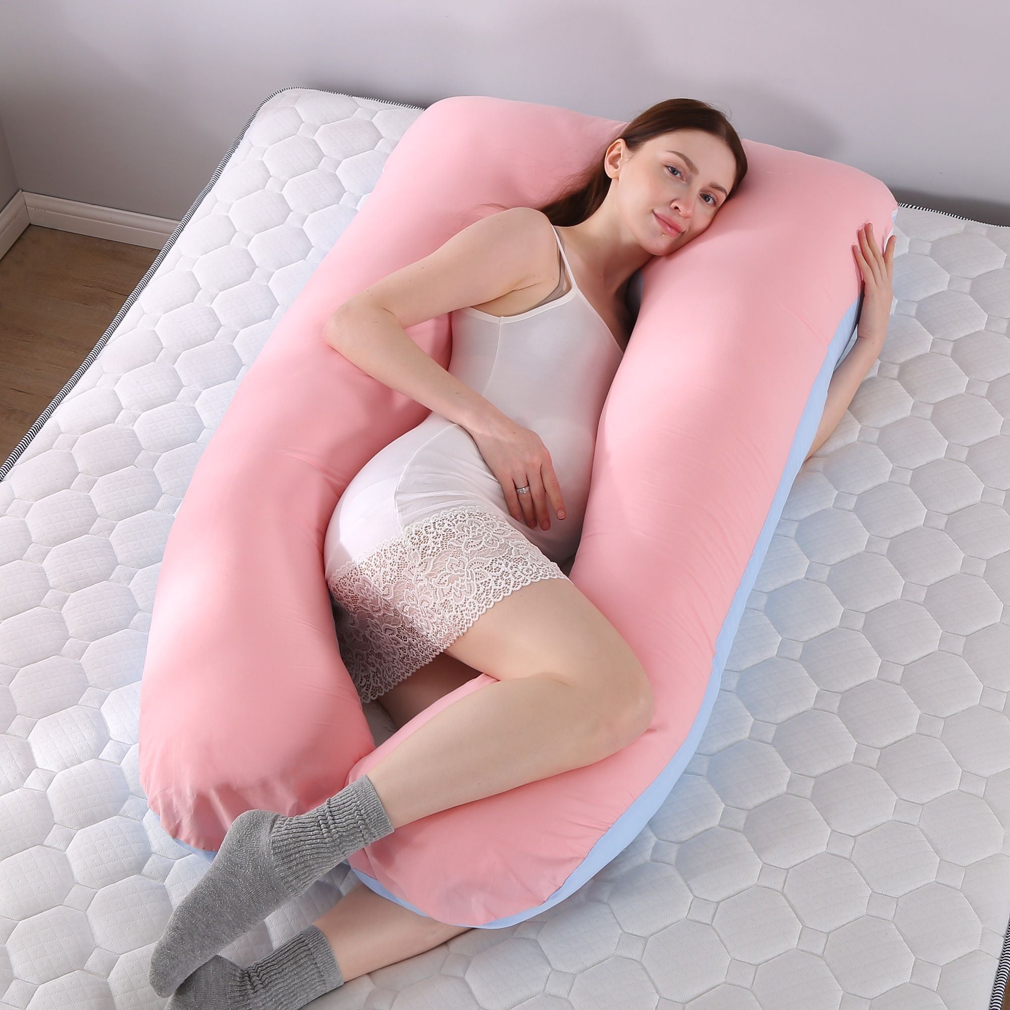 CozyU Pillow Sky Blue Pink ZzzCozy Australian Number 1 Best Selling Body Pillow